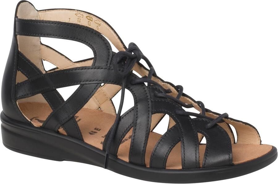 Dames Sandalen met Vetersluiting Comfortabele Leren Schoenen