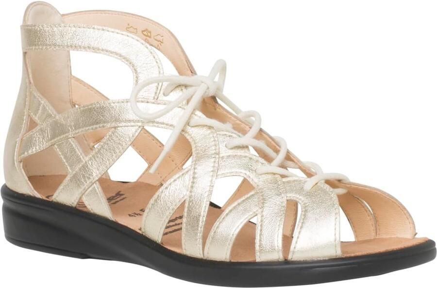 Dames Sandalen met Vetersluiting Comfortabele Leren Schoenen