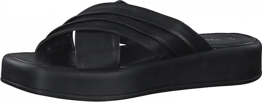 Dames Sandalen met Wedge Hak Zwart Leer