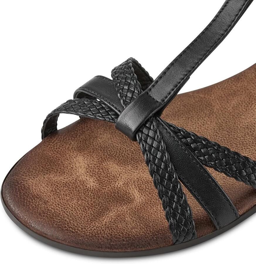 Dames sandalen met witte accenten comfortabele pasvorm