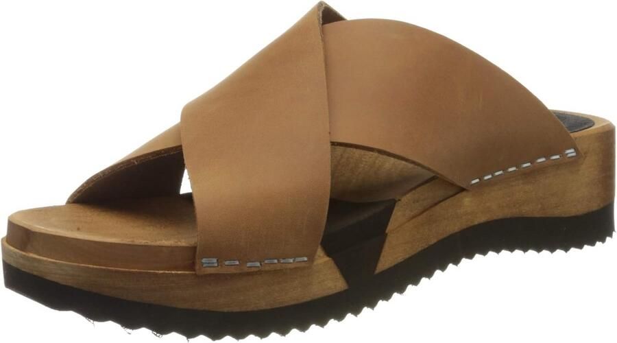 Dames Sandalen Mules met Flexibele Sportzool en Leer
