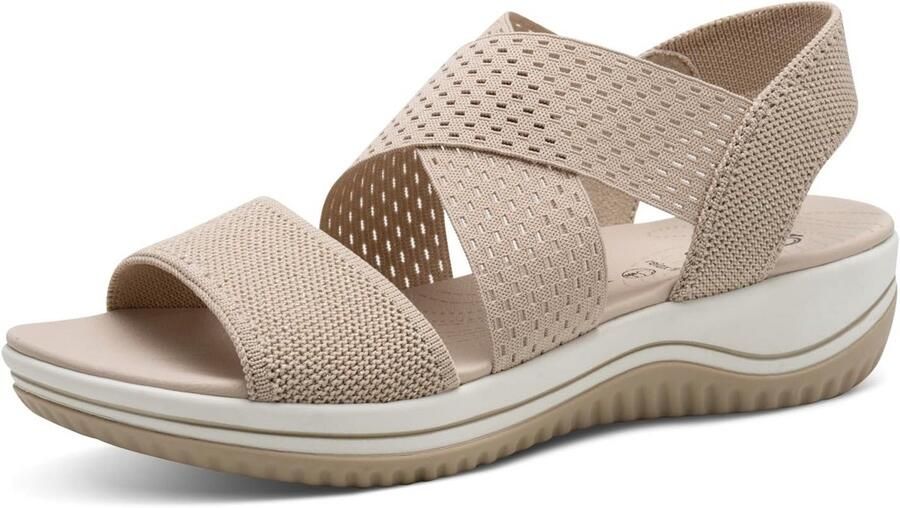 Dames Sandalen Plat Elastisch Vegan Comfortabele Zomer Slipper