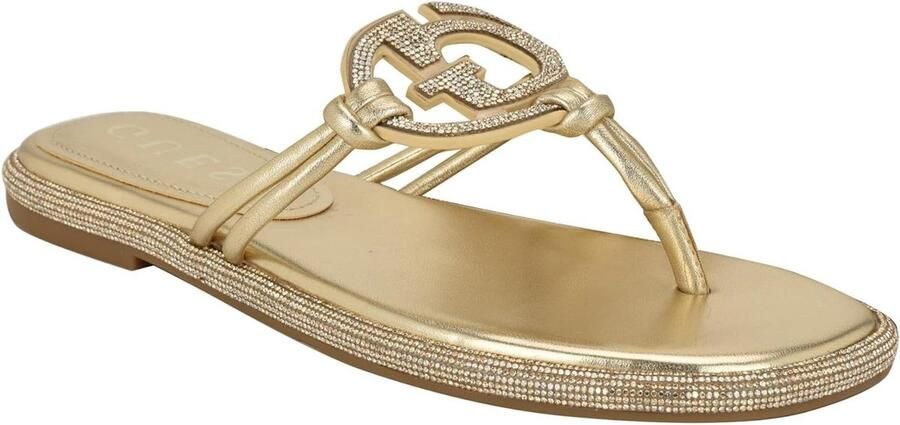 Dames Sandalen Platte Slippers Zomerse Mode Strass Versiering Platte Zool Zwart