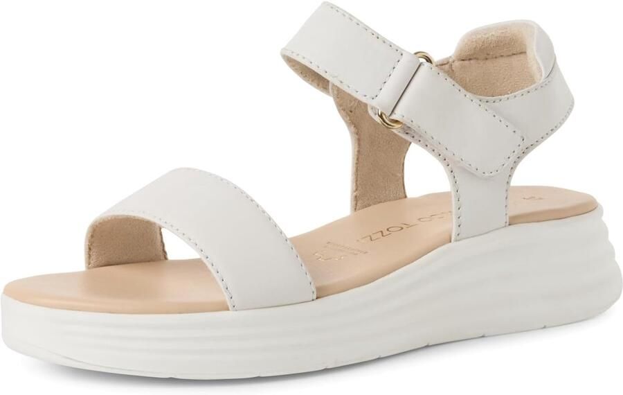 Dames Sandalen Wit Leer Comfortabele Feel Me Zool