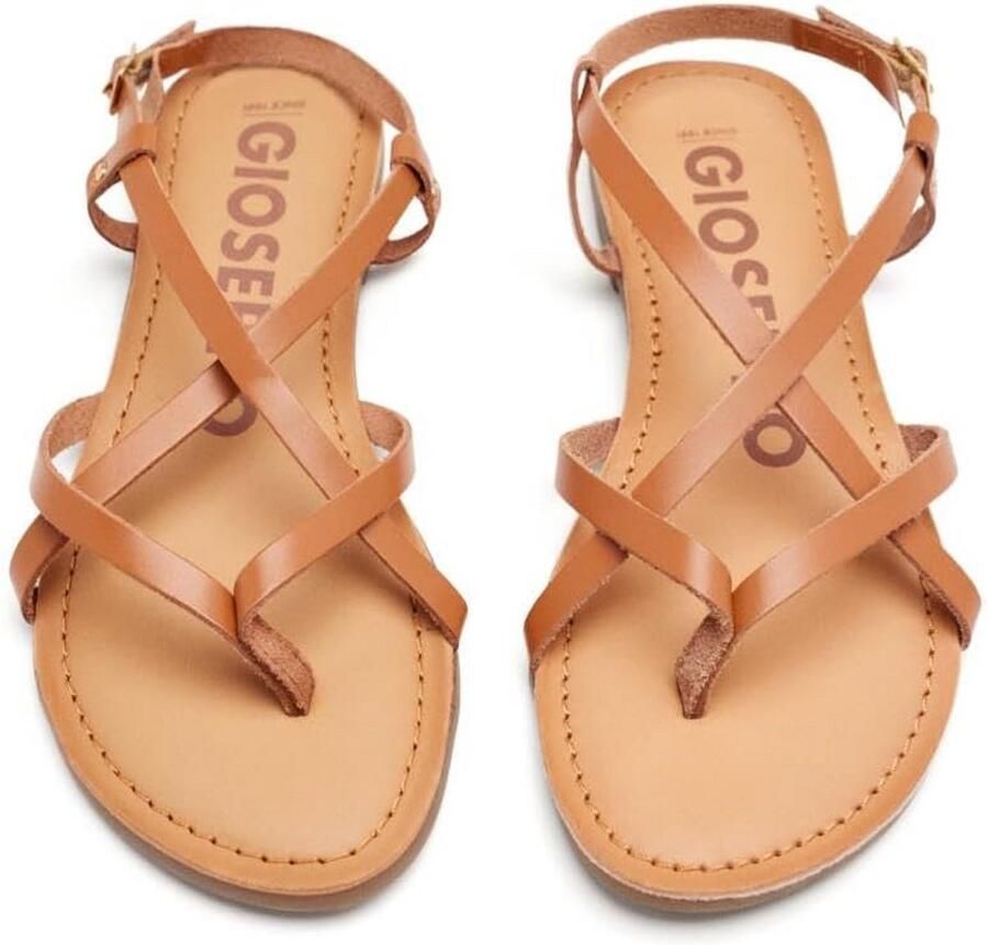 Dames Sandaal Wit Leer Comfortabele Romeinse Stijl