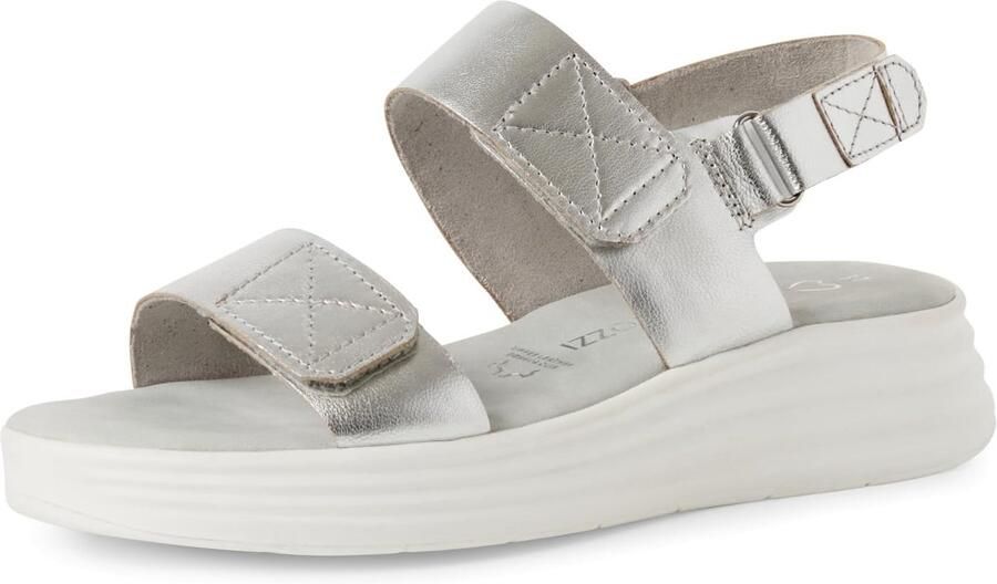 Marco Tozzi Dames Sandalen 2-28708-44 Zilver Leer