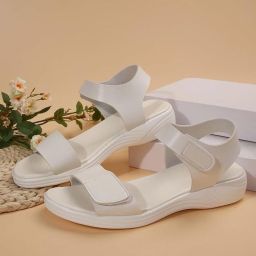 Dames Sandalen Zomer Antislip Schoeisel Open Teen Wandsandalen Pantoffels voor Dames Compensé Basket Mules Lederen Tongs Strand en Zwembad Slippers