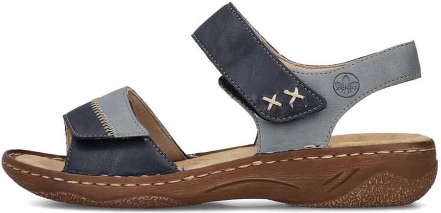 Dames Sandalen Zomer Bruin Met Klittenband & Wedge Hak Comfortabele Strappy Sandaal