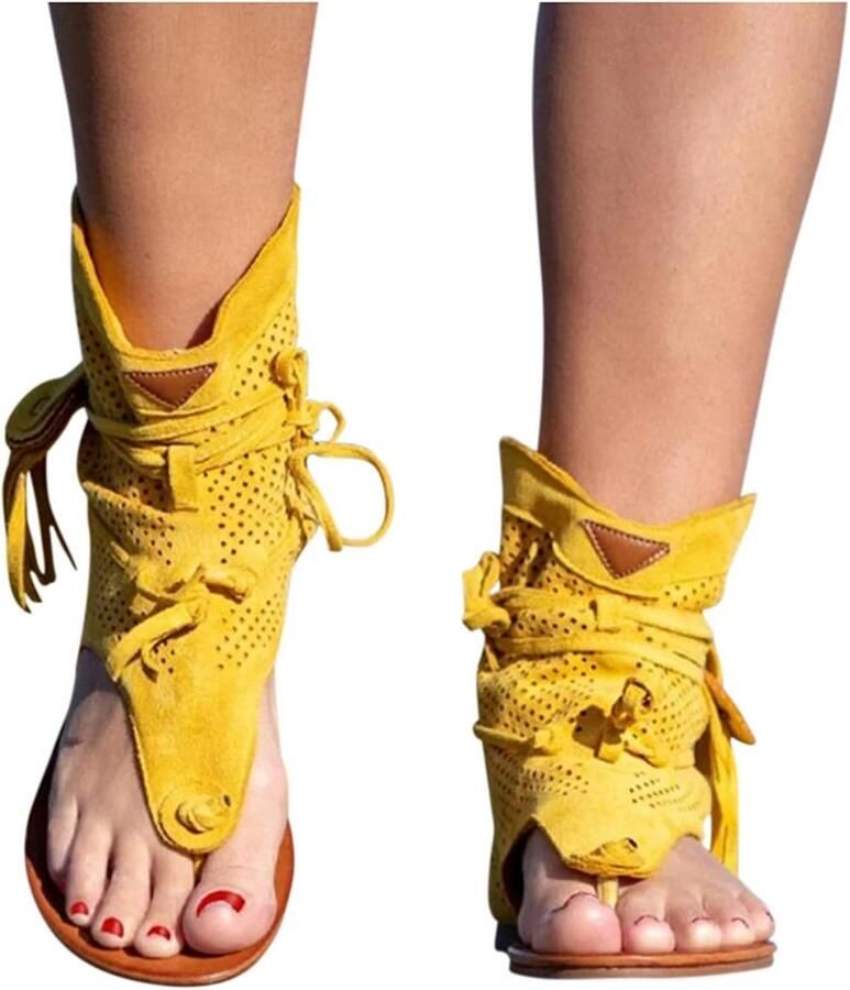 Dames Sandalen Zomer Platte Casual Comfortabele Suède Slippers met Bandjes