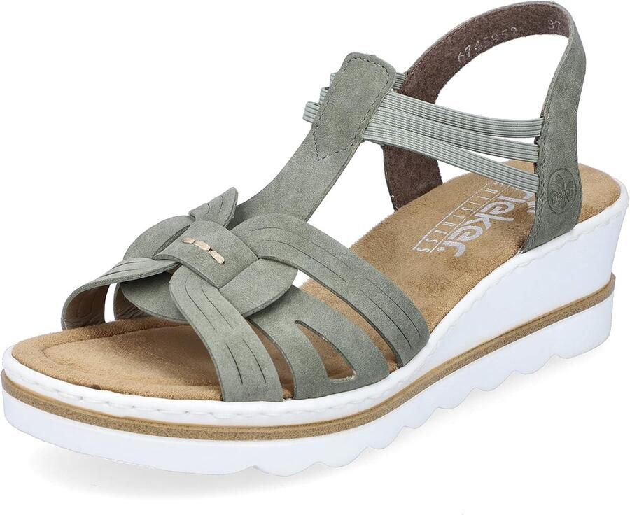 Dames Sandalen Zomerse Schoenen Casual Gebruik Lichtgewicht Wedge Zool Khaki Groen