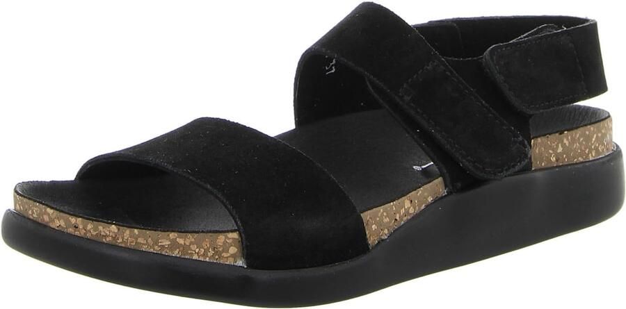 Merkloze Dames Sandalen Zw Leer