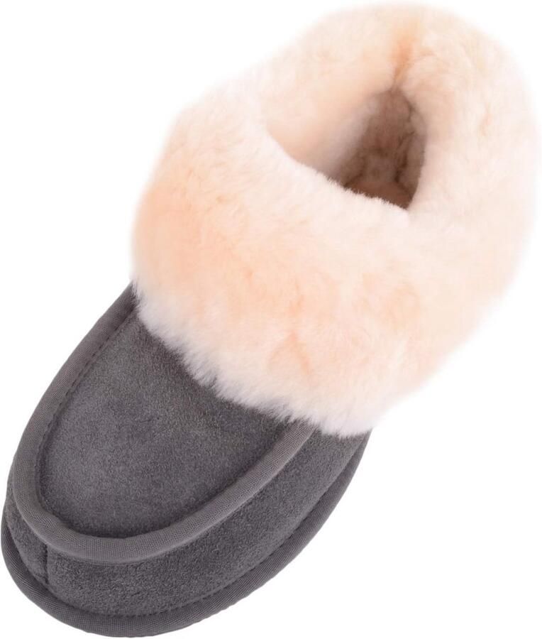 Dames Schapenvacht Pantoffels met Rubber Zool