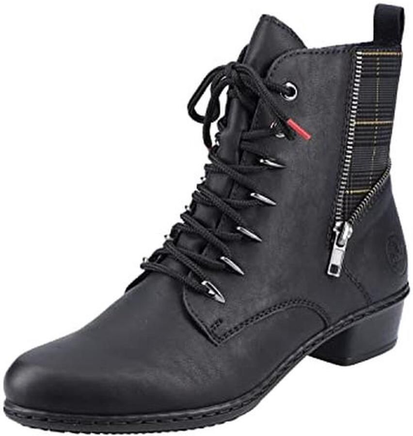 Dames Schnürstiefel Enkellaarsje met Veters en Rits