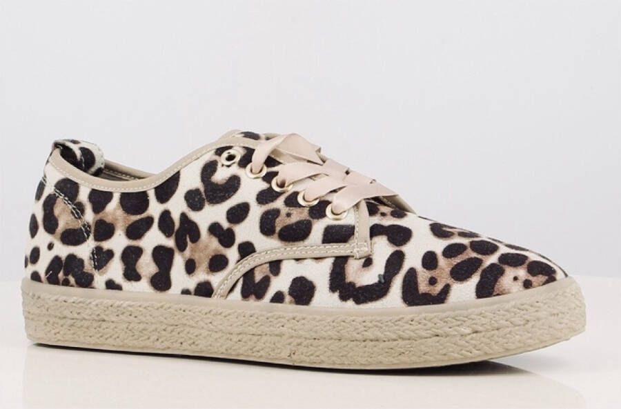 Dames schoenen laag casual met luipaard Safari safariprint - Foto 1