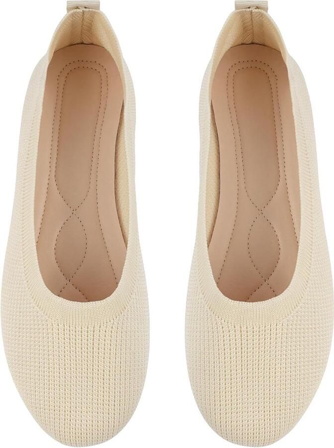 Dames schoenen met brede pasvorm platte ballerina's zwart casual zacht en ademend