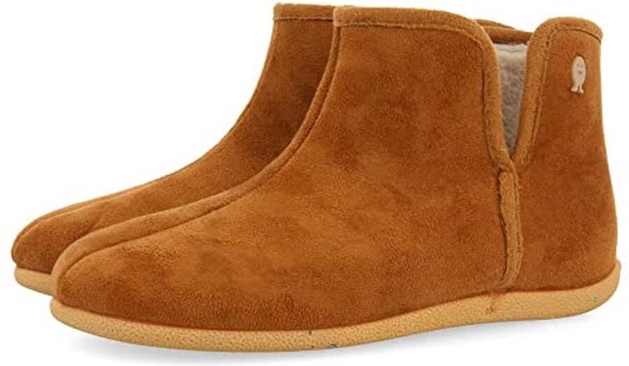 Dames Sifjord Slippers met Bontvoering en Natuurlijke Rubber Zool