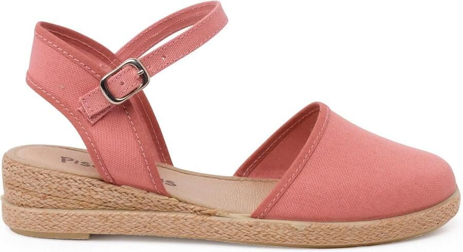 Dames sleehak espadrilles met enkelband en gesp