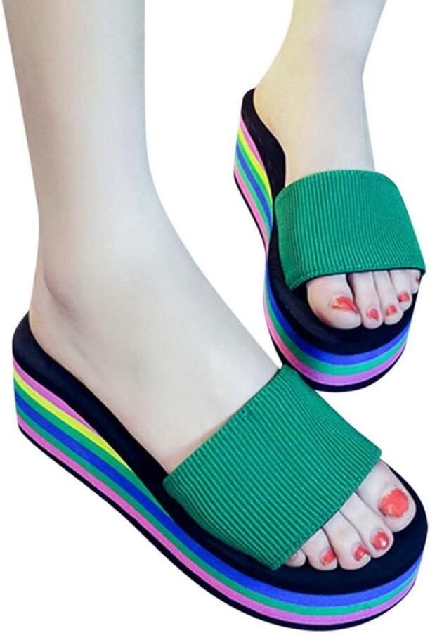 Dames Sleehak Sandalen Comfortabele Platform Slippers voor Zomer en Strand