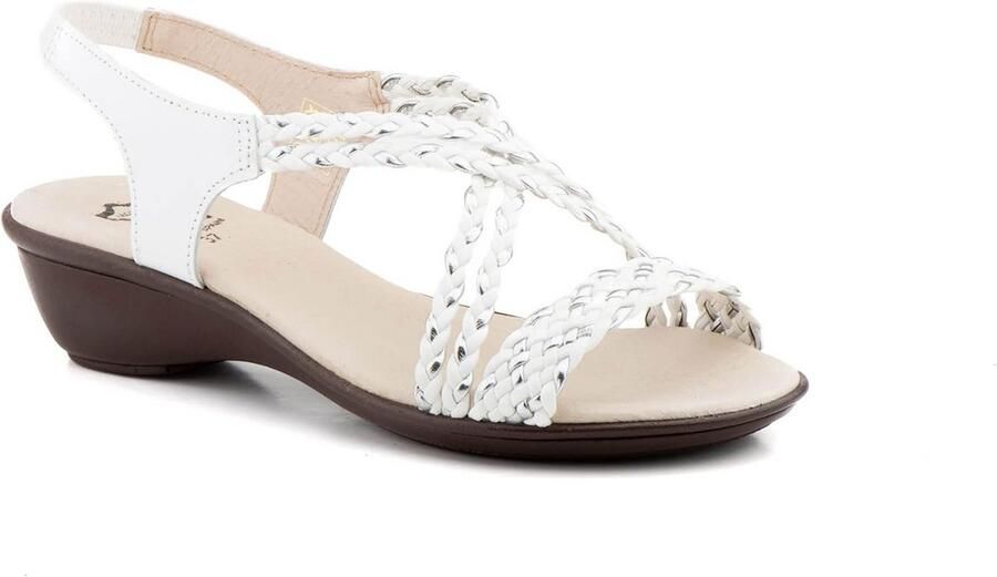 Dames Sleehak Sandalen Leer Zomer & Lente Comfortabele Platte Hak