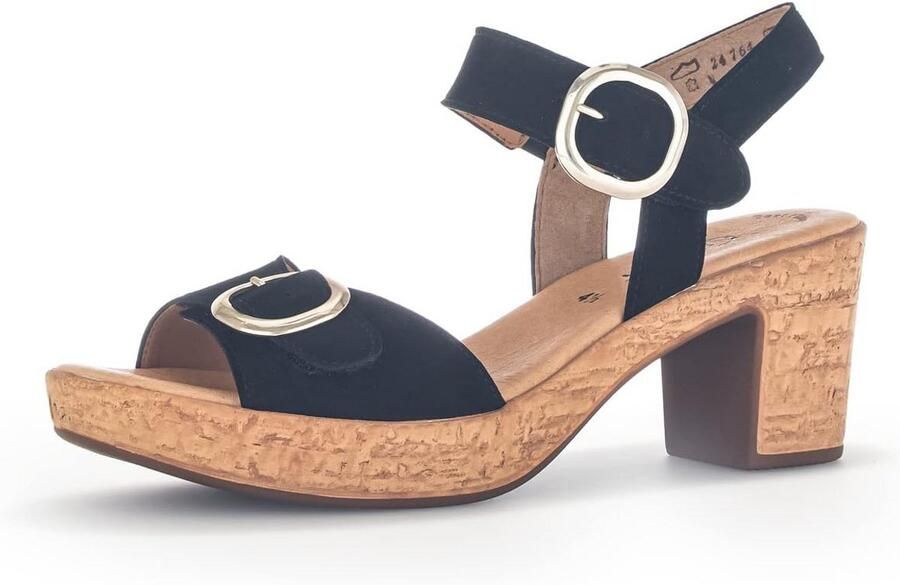 Dames sleehak sandalen met klittenband en gesp