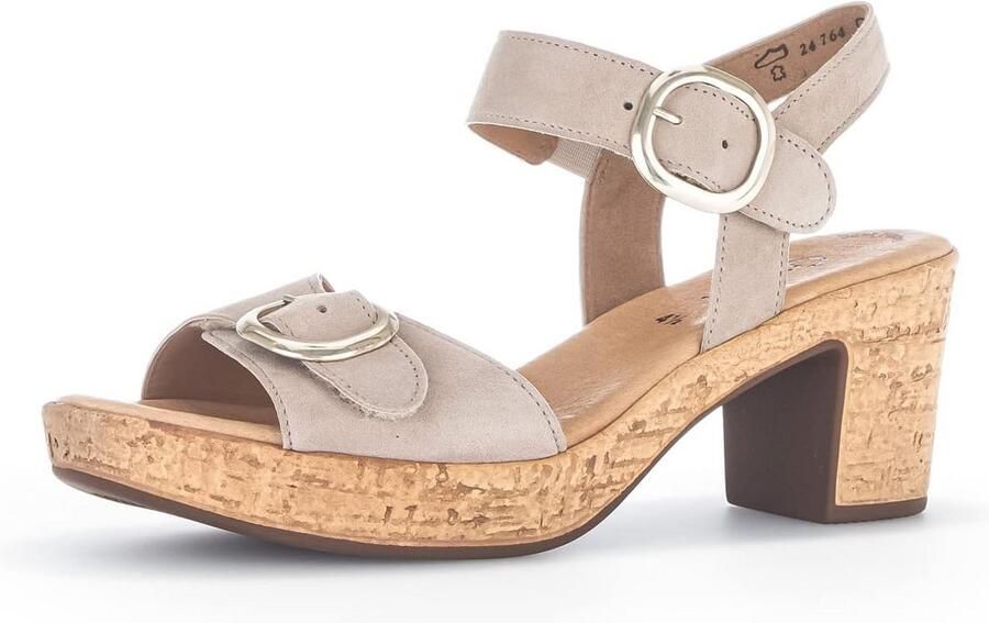 Dames Sleehak Sandalen met Klittenband en Gespdetails