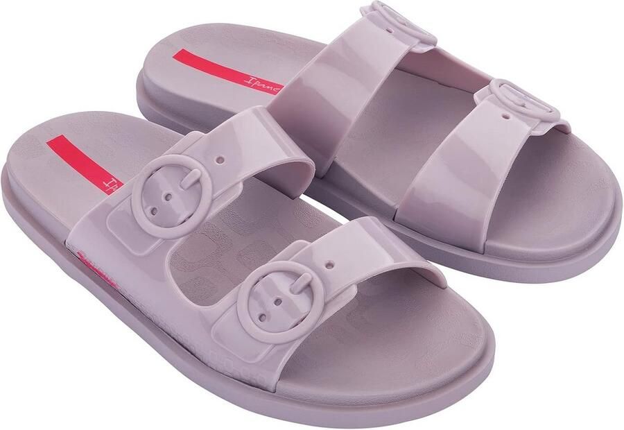Dames Slides met Dubbele Bandjes en Ergonomische Zool