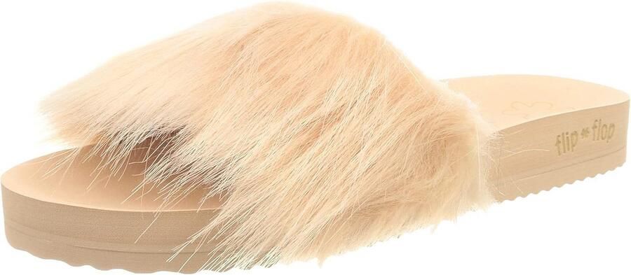 Dames Slides met Imitatiebont voor Zomer en Huis