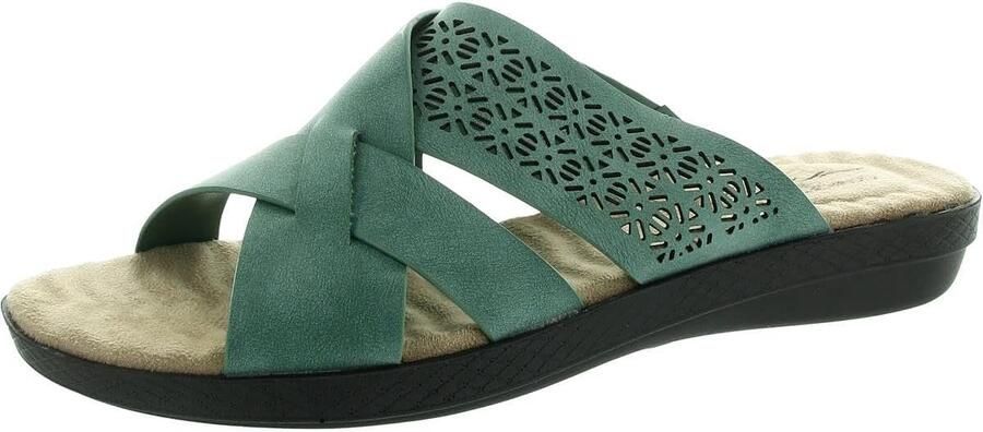 Dames Slides Sandalen met Comfortabele Demping en Perforatie Detail