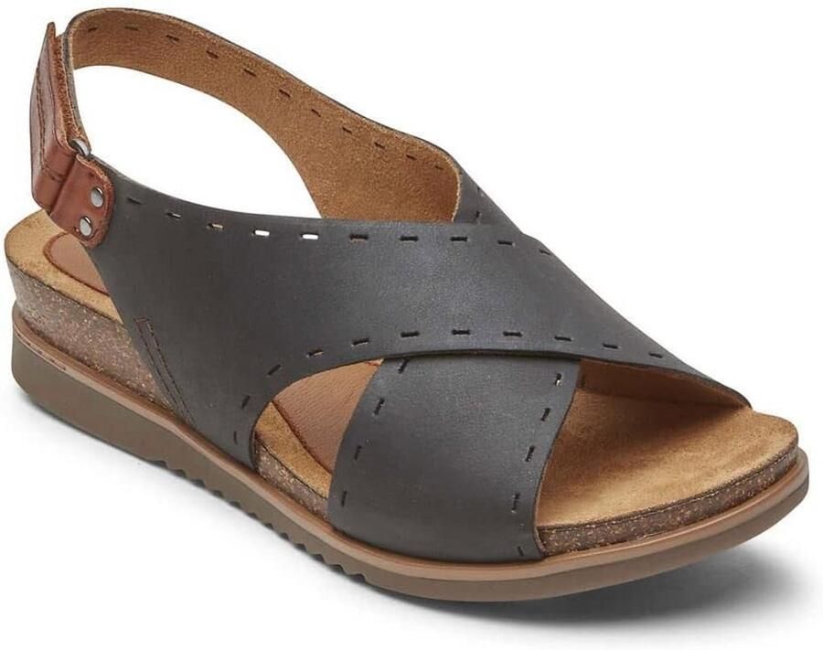 Dames Slingback Sandalen met Kurkwig en Comfortabele Binnenzool