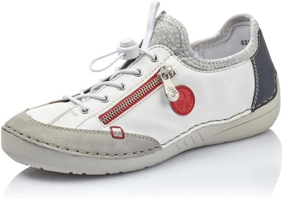 Dames Instapschoenen Comfortabel Wit Zilverrood Lichtgewicht