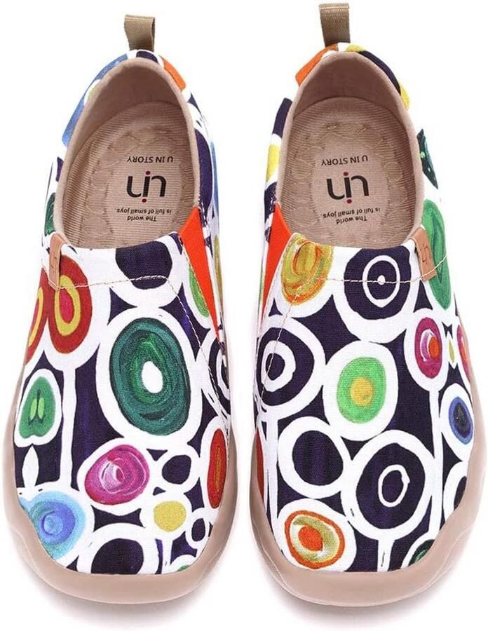 Dames Slip On Schoenen Casual Loafers Dagelijks Gebruik Origineel Kunst Design Meerdere Maten Gekleurd