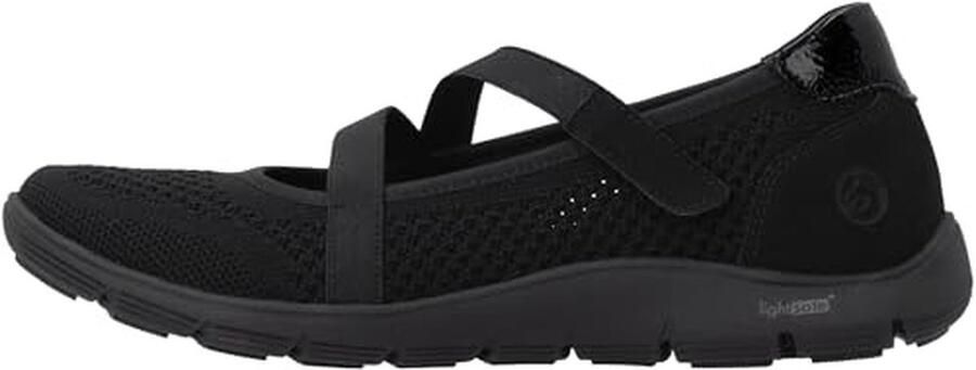 Dames Slip-On Schoenen Stretchmateriaal Zwart