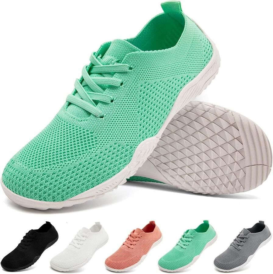 Dames Slip-On Sneakers Licht Ademend Mesh Flexibele Dunne Zool Comfortabele Blote Voet Schoenen voor Dagelijks Gebruik Sport & Yoga