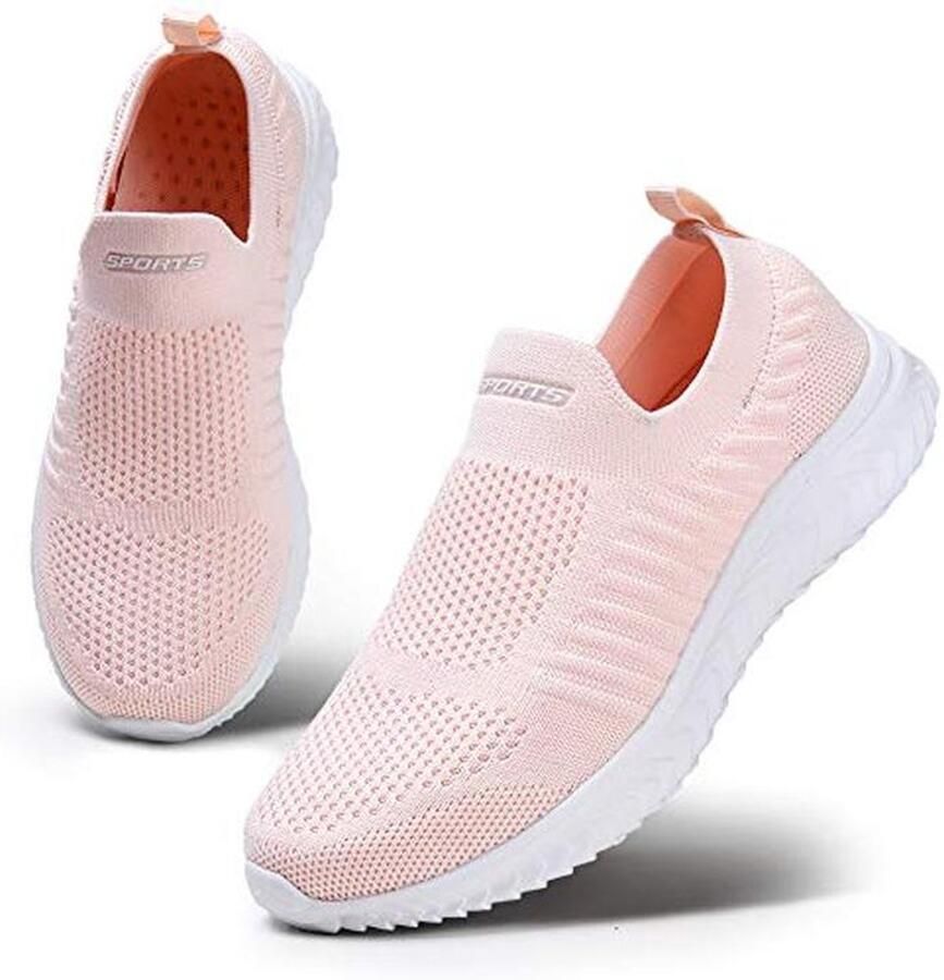 Dames Slip On Sneakers Mesh Ademende Hardloopschoenen Lichtgewicht Comfortabele Wandelschoenen