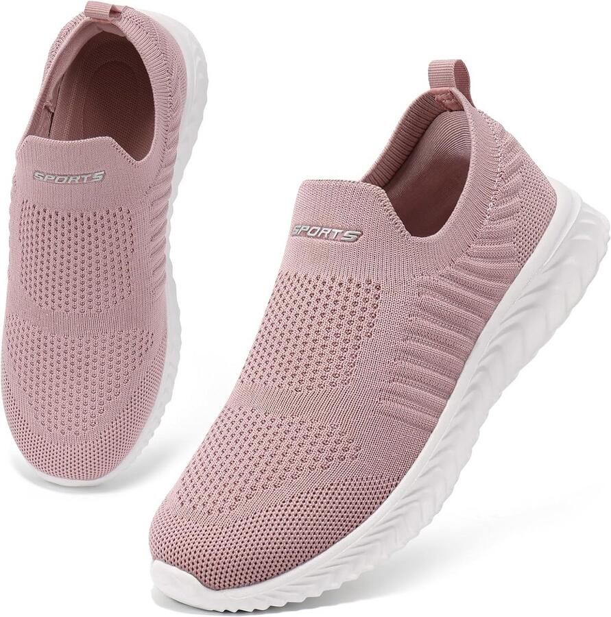 Dames Slip On Sneakers Mesh Hardloopschoenen Ademende Sportschoenen Lichtgewicht Wandelschoenen