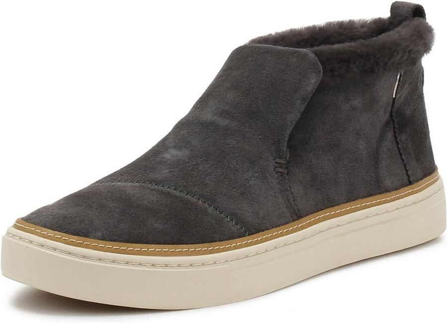 Dames Slip-On Sneakers van Suède met Faux Shearling Voering
