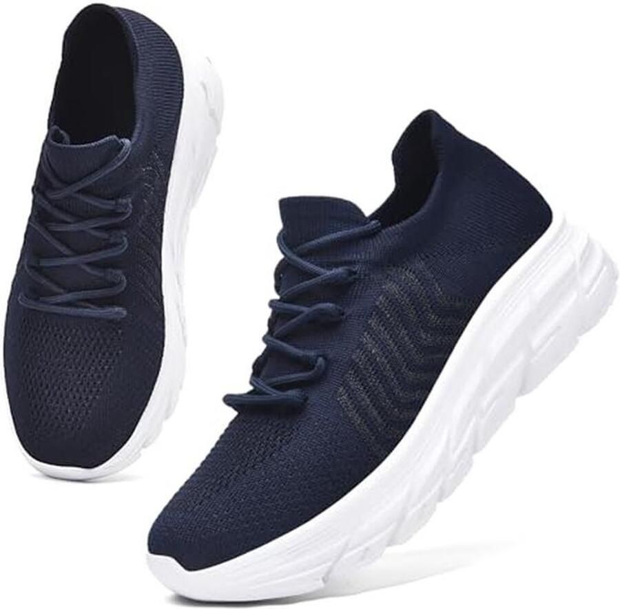 Dames Slip-On Wandelschoenen Lichtgewicht Ademend Mesh Veterschoenen