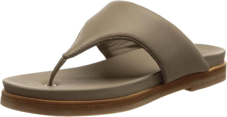 Dames Slipper Leer Taupe Comfortabele Instapper