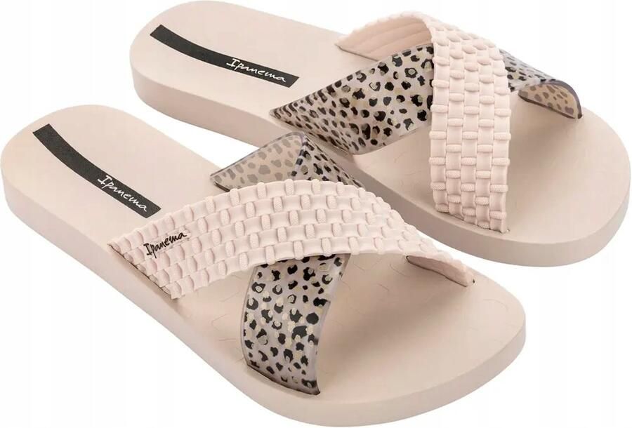 Dames slippers beige comfortabele instappers voor