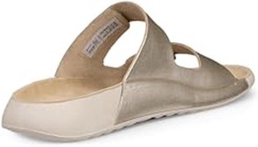 Dames Slippers Cozmo 2.0 Dubbele Band Wit Goud Metallic