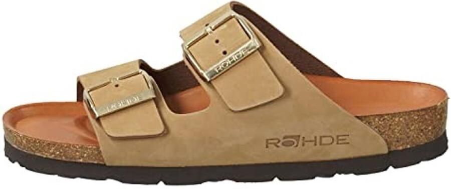 Dames Slippers Echt Leer Naturel - Foto 1
