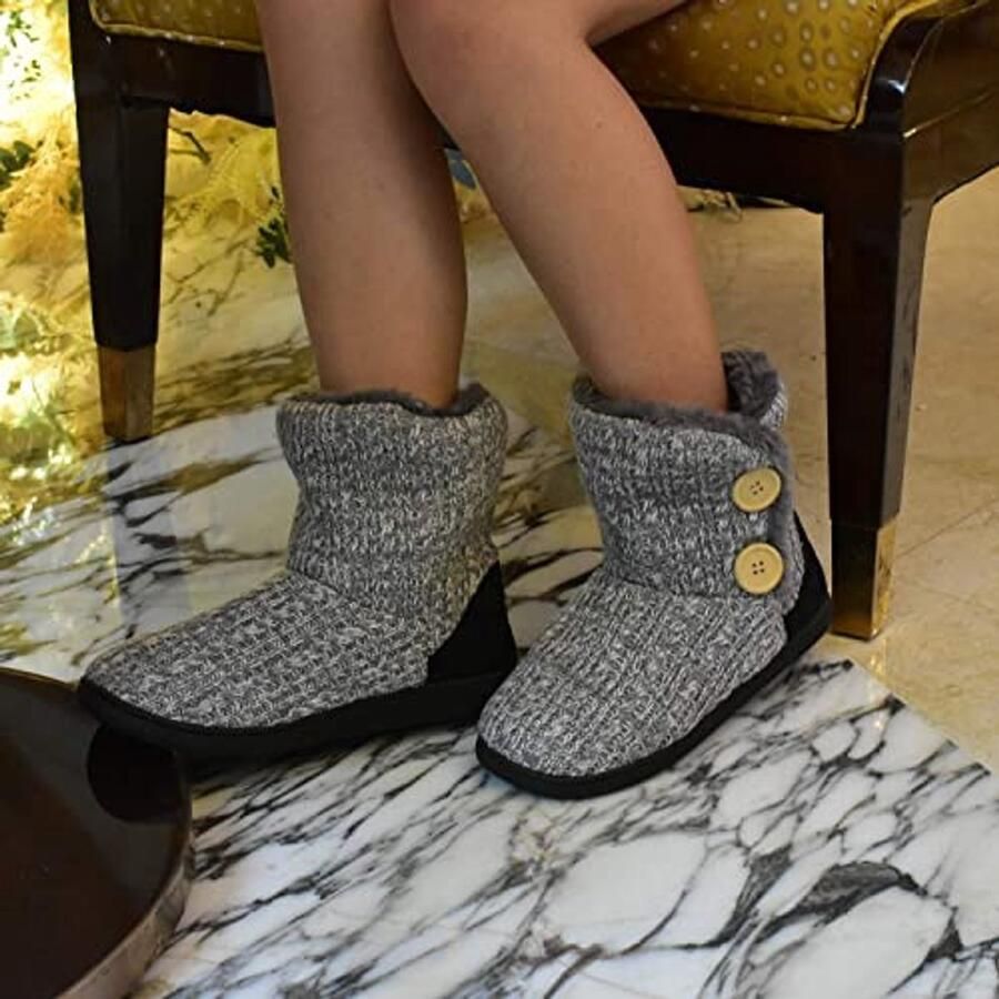 Dames slippers Fluffy pluche Grijs
