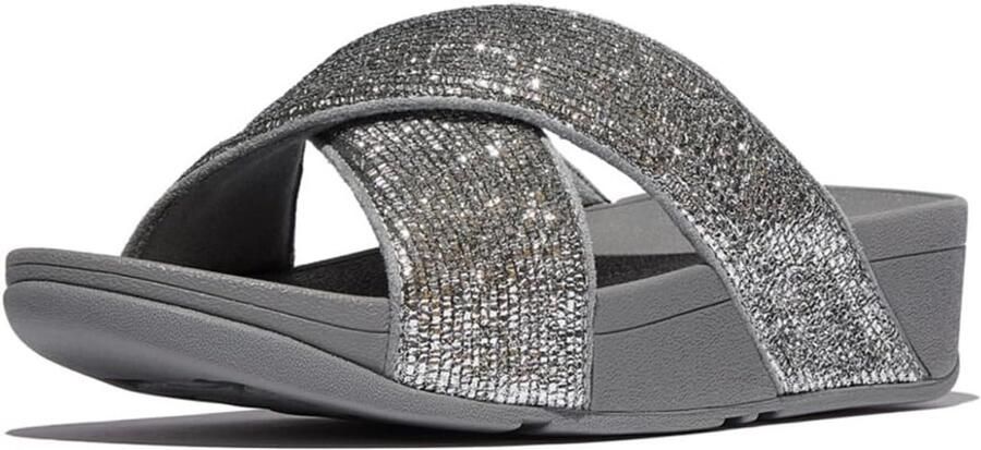 Dames Slippers Kruisbanden Shimmer Zacht Gevoerde Comfortabele Slides