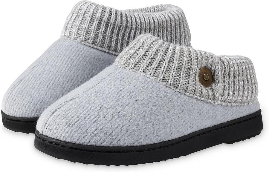 Dames Slippers met Memory Foam en Fleece Voering Comfortabele Pantoffels met Antislip Zool