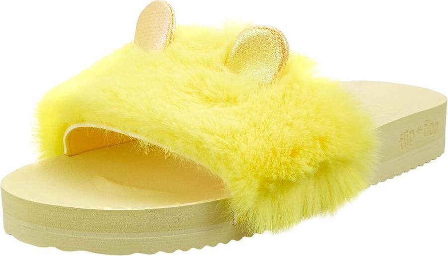 Dames Slippers met Zachte Fur Band en Schattige Metaal Muis Oren