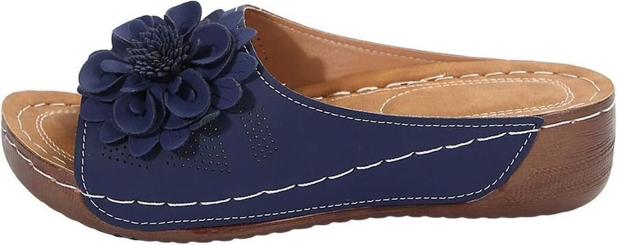 Dames Slippers Open-Toe Plateau Sandalen voor Brede Voet