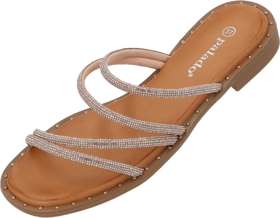 Dames Slippers Plat Zomer Schoenen Comfortabel Elegante Sandalen Metallic Look