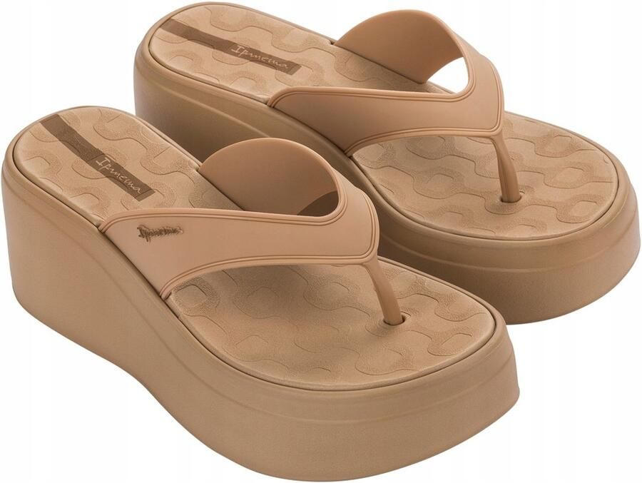 Dames Slippers Platform Sandalen Beige