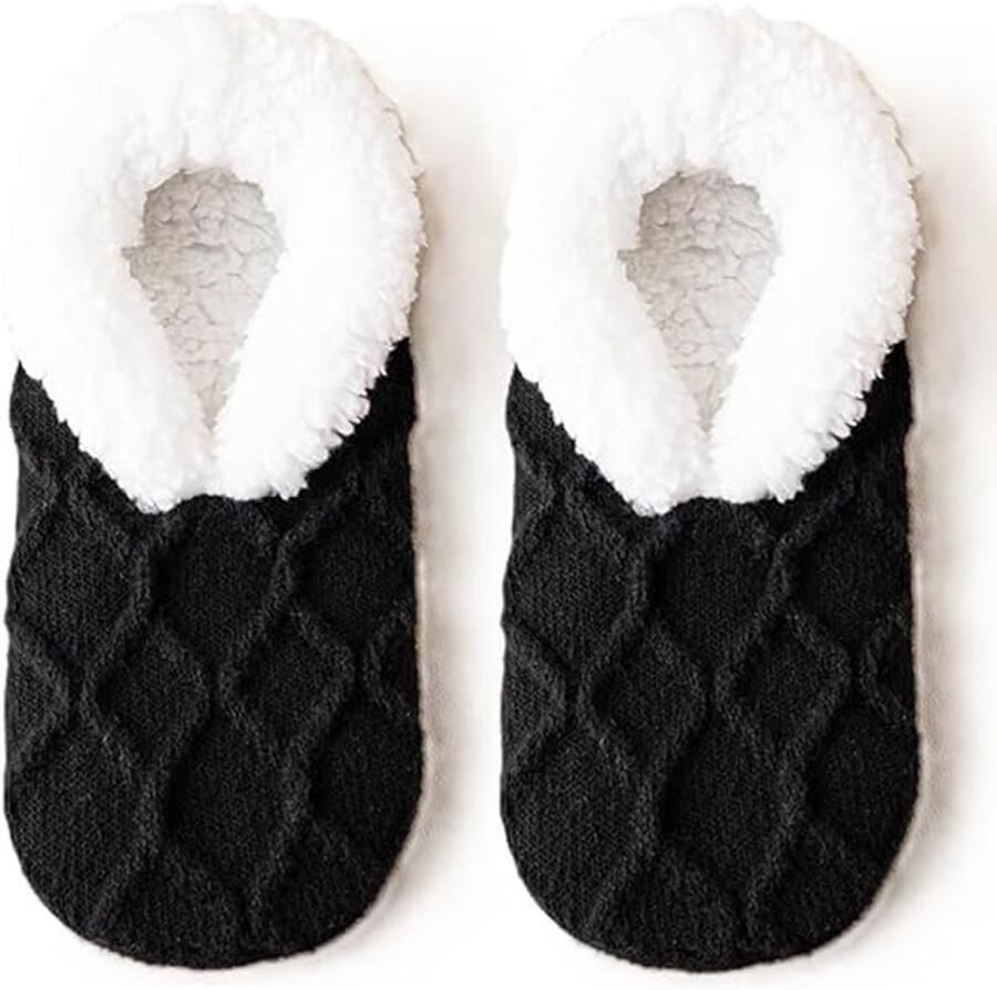 Dames Slippers Sokken Warme Winter Fleece Vloersokken Comfortabele Pantoffels Van Lamswol Superzacht Voor Thuis One Size Vrouwen En Meisjes