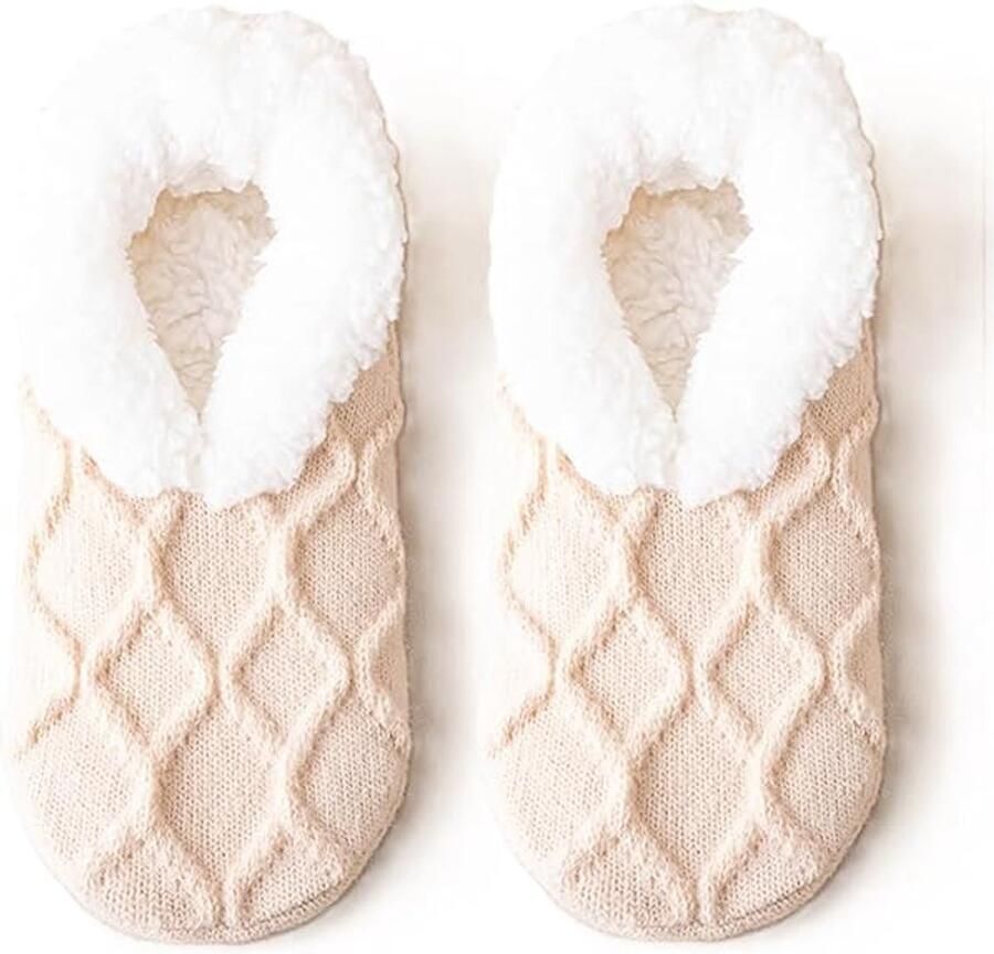 Dames Slippers Sokken Warme Winter Fleece Vloersokken Comfortabele Pantoffels Van Lamswol Superzacht Voor Thuis One Size Vrouwen En Meisjes
